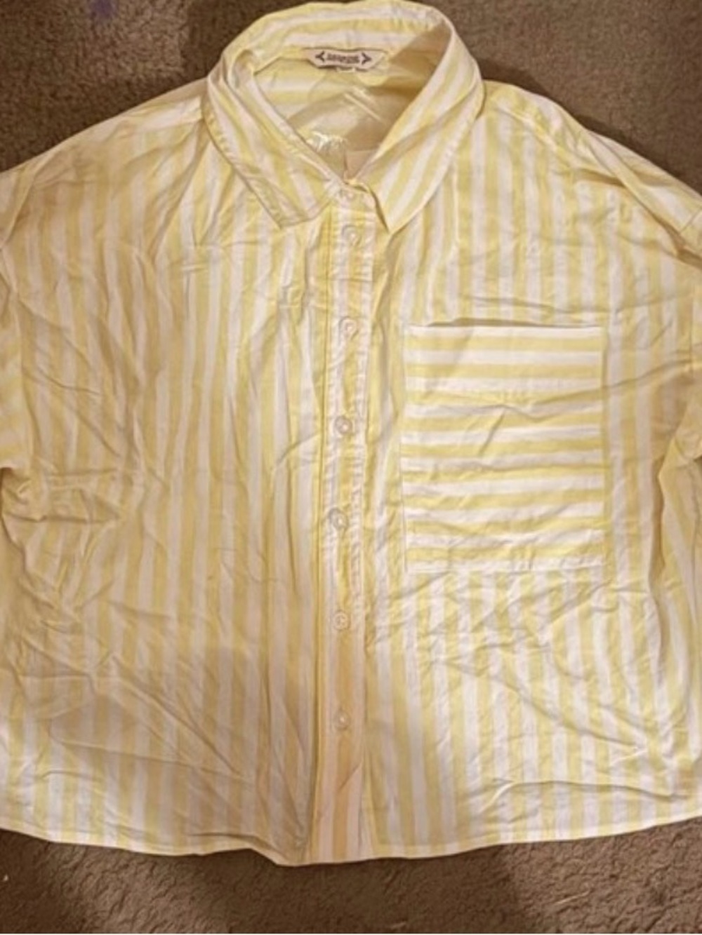 Women’s Yellow Striped Button-Up Shirt NFC